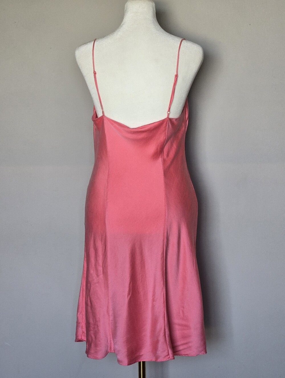 Vintage Victoria’s Secret 90s Bias Cut Rose Pink 100% Silk Slip Dress Size M - Picture 9 of 13